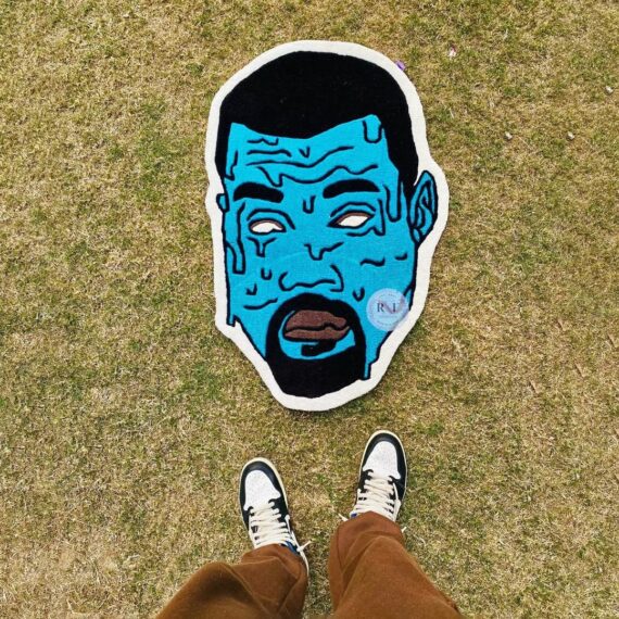 KANYE WEST DRIPPIN’ FACE ART RUG