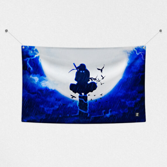 Itachi Uchiha Silhouette Flag