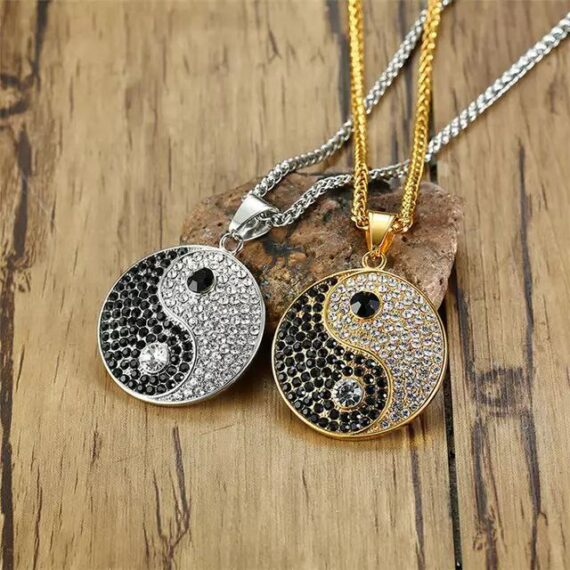 Peace 'Yin Yang' Iced Out Pendant
